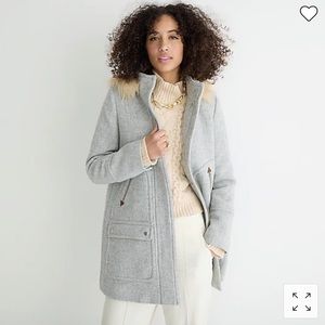 NWT J. Crew Nee Chateau Parka in Italian Stadium Cloth